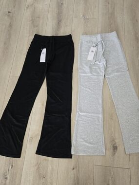 ALO Yoga Wide Leg Pants - Black & Light Gray